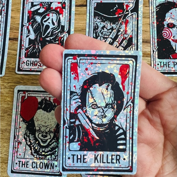 🔪🩸👹👻 Horror sticker bundle lot of 10 Mystery horror stickers! Be surprised - Picture 6 of 12